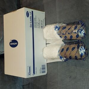 10 NEW HARTMANN 4" x 5yds CO-LASTIC SELF ADHERING BANDAGE WRAPS & 10 GAUZE ROLLS